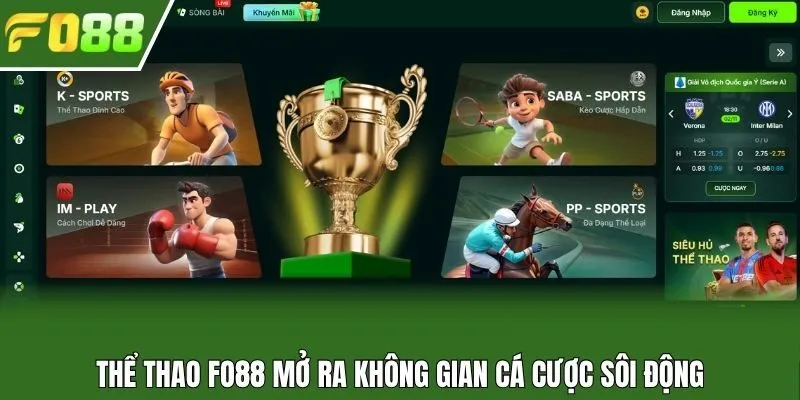 Thể thao Fo88 mở ra không gian cá cược sôi động